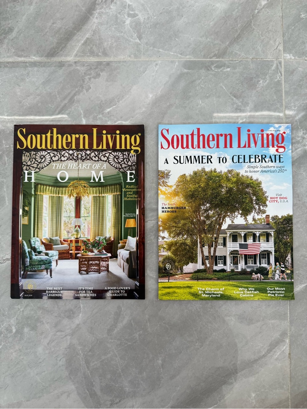 Southern Living 2 Magazine Bundle Home, Interior Design, Food, Vacation, Travel
